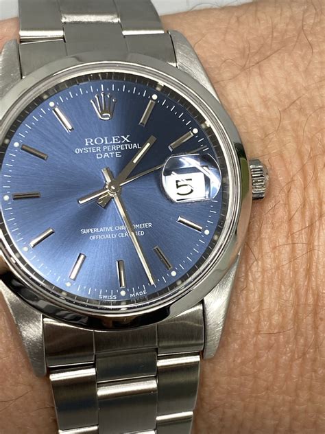 rolex oyster perpetual 34mm blue dial|Rolex Oyster Perpetual price list.